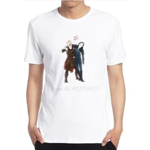Avenger Endgame T Shirt Thor and Loki Get Help Game Print T Shirts Mens Tops T shirt Short Sleeve Men Harajuku graphic t shirts
