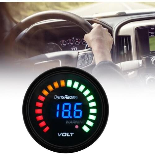 Digital Voltmeter DC 7.5V to 20V Digital Voltmeter High Accuracy 52mm Analog LED Electronic Car Volt Meter For 12V Petrol Car