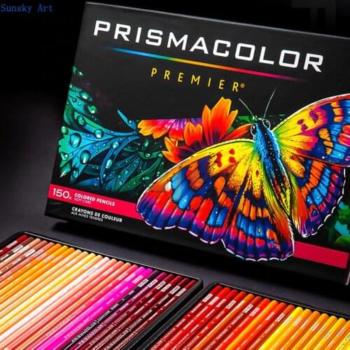 USA prismacolor color pencils 48 72 150 color soft core color bright art students fill color artist graffiti oily colorset