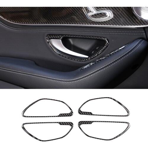 For Mercedes benz C Class W205 C-Class 2016-2019 Car Interior Door Handle Cover Trim Door Bowl Decals and Sticker Accessories