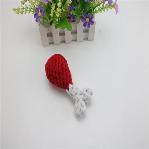 Pet toy woven cotton rope chicken leg toy dog molar teeth cleaning pet toy,Q146