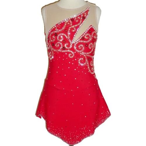 Customized Costume Hot Sales Girls Figure Skating Dresses Beautiful Ice Figure Skating Dress For Competition SD344