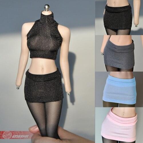 1/6 Female Student Short Skirt Pleated Skirt Mini Hip skirtFor Female Action Figure Dolls