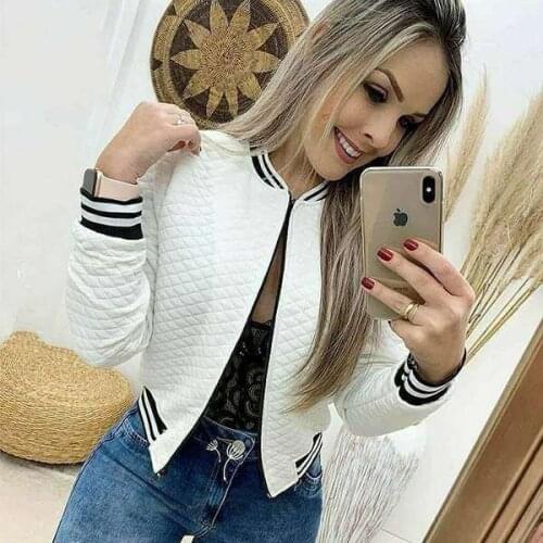 Foridol Solid Basic Bomber Jacket Coat Autumn Pink White Coat Jacket Female Zipper Overcoat Outfit Tops Spring 2021