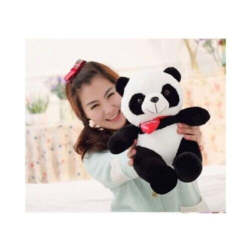 Cute plush panda toy new lovely red heart panda doll gift about 30cm 0747