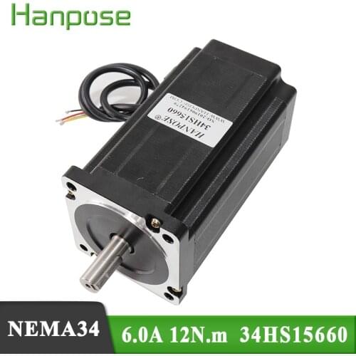 Nema34 stepping motor 86X 156mm 6A 12N.m 34HS15660 stepper motor D14mm for CNC XYZFor 3D Printer Monitor Equipment