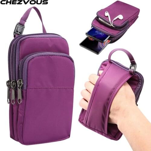 6.3'' Nylon Phone Pouch Belt Clip Bag for Samsung A5 A3 A8 J5 J7 S10 S9 S8 S7 Shoulder Strap for iPhone X XR XS Max 6 7 8 plus