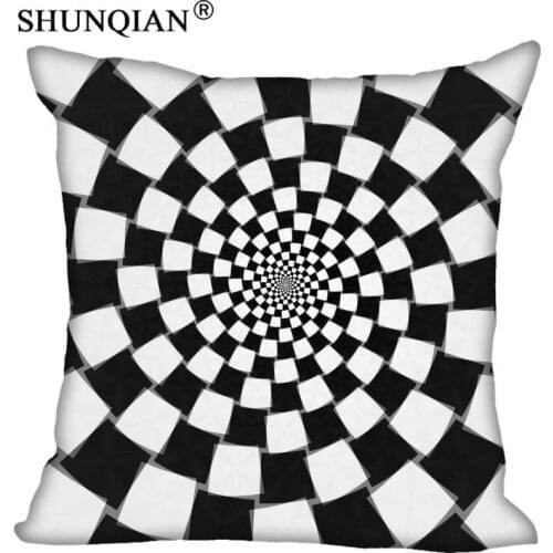 New Arrival Fractal Black And White Pillowcase Wedding Decorative Pillow Case Customize Gift For Pillow Cover A815