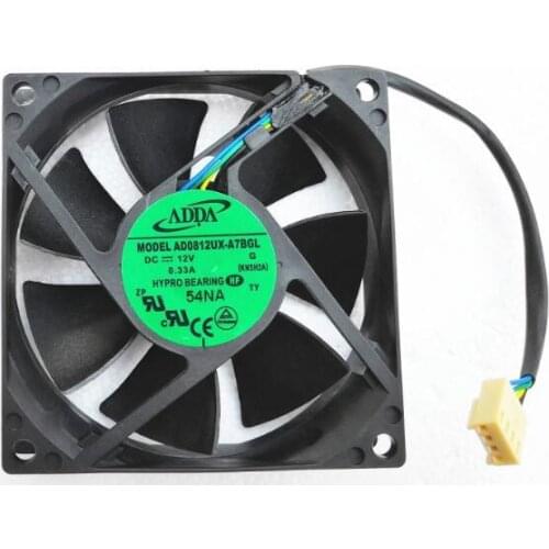 New original Taiwan ADDAi AD0812UX-A7BGL8025 12V 0.33A 4 line temperature-controlled radiation fan