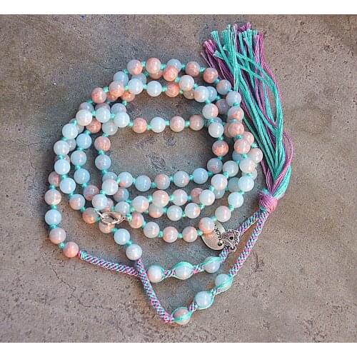 Natural Long Tassel Beads Necklace Luxury Handmade Beaded Bohemia Women Necklace