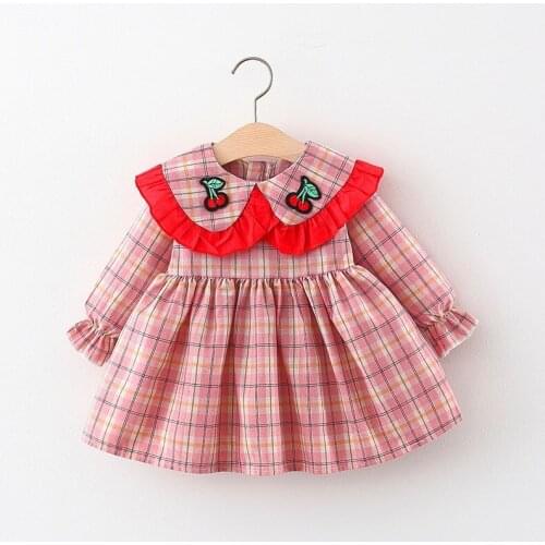 Toddler Baby Flower Long Sleeve Ruffles A Line Dress For Girls Girls Princess Clothes Cute Spring Autumn Girls Clothes