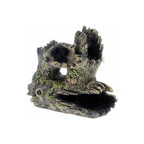 Resin crafts ornaments fish tank crystal shrimp breeding house root hollow tree hole amphibious animal shelter