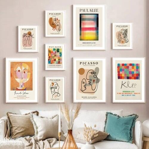 Paul Klee Picasso Abstract Woman Flower Wall Art Canvas Painting Nordic Posters And Prints Wall Pictures For Living Room Decor