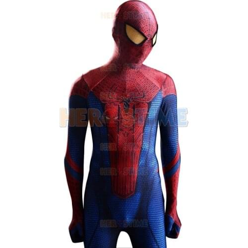 The Amazing Costume 3D Original Movie Halloween Spandex Spider Superhero Costume fullbody zentai suit