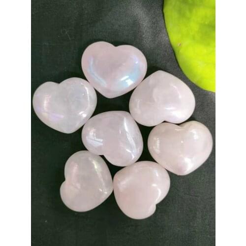 Natural Crystal Rainbow Angel Heart Shape Home Aquarium Energy Healing Stone Wedding Gift