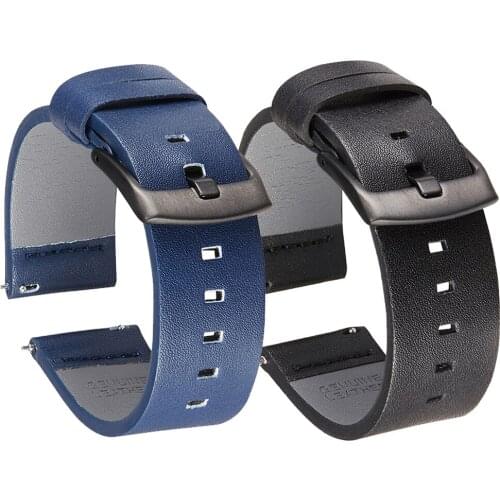 Easyfit Leather Strap For TicWatch Pro 2021/Pro 3 GPS/GTX Band For TicWatch S2/E2/E/2 Wristband Bracelet Watchband Accessories