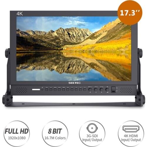 Seetec P173-9HSD 17.3" IPS Aluminum 1920x1080 4K Broadcast LCD Monitor with 3G-SDI HDMI AV YPbPr 17.3 Inch Mointor