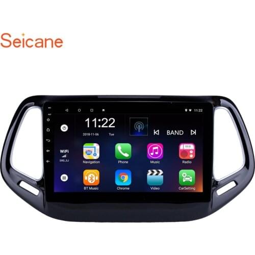 Seicane RAM 2GB ROM 32GB Car Radio Multimedia Player Android 10.0 10.1 inch for 2017 Jeep Compass GPS Support DAB+ DVR USB