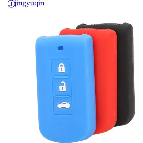 3 Buttons Silicon Car Key Case Cover Skin For Mitsubishi Outlander 2016 Lancer 10 Pajero Sport EX ASX Colt Grandis L200 Smart