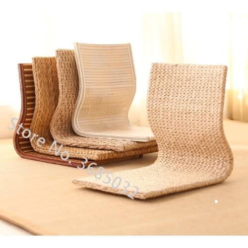 Natural grass Woven Floor chair Chinese Floor Legless Chairs For Living Room Asian Traditional Tatami Japanese Chair Design