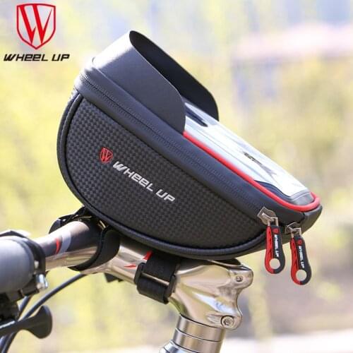 Bicycle Bag Waterproof Top Tube Frame Handlebar Nylon Cycling Bag 6.0 Inch Touch Screen Bicycle Basket Bike Accessories XA4Q