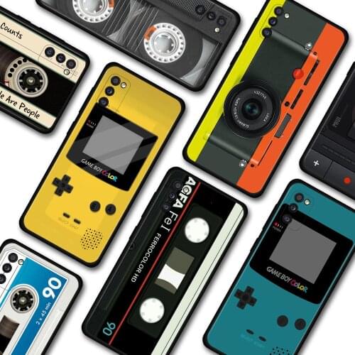 Vintage Tape Camera Gameboy Case for Samsung Galaxy A51 A71 A32 A72 5G A21s A11 A01 A91 A31 A41 A02 A02s A42 Soft Phone Cover