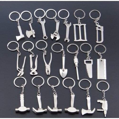 Vintage Simulation Tool Key Rings Trinket Wrench Keychain Stainless Steel Key Holder Key Chains Finder Souvenir Porte