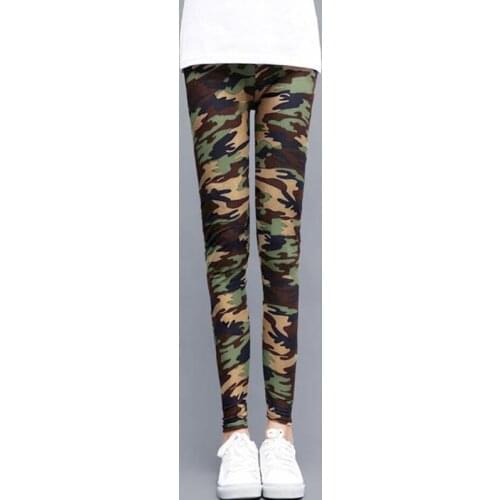 YSDNCHI Camouflage Legging Women Autumn Summer High Elastic Skinny Slim Jegging Fitness Leggins Gym Sport Plus Size Pants