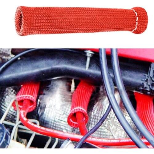 1/8 PCS High Temperature Spark Plug Wire Boots Heat Shield Protector Sleeve Cover red