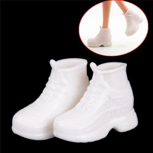 10 Pairs Fashion White Doll Sneakers Shoes Gift for 30cm doll Best Birthday Gifts Dolls Accessories
