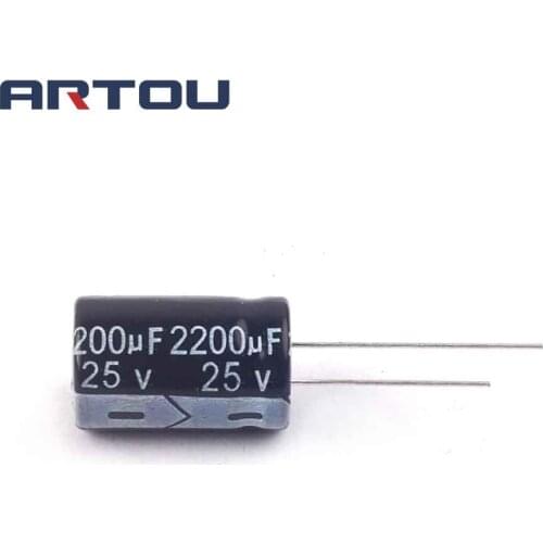 10PCS 25V 2200UF 13*21 13X21MM 2200UF DIP Aluminum Electrolytic Capacitors