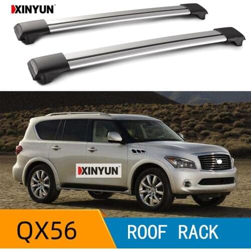 2Pcs Roof Bars for Infinitit QX56 2010-2019 Aluminum Alloy Side Bars Cross Rails Roof Rack Luggage CUV SUV LED
