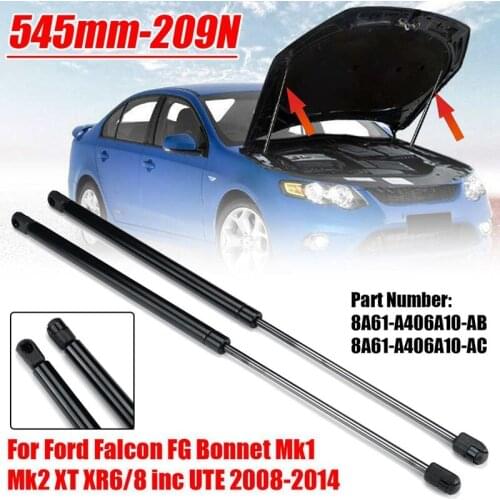 2X Car Lift Support Gas Shock Gas Struts for Ford Falcon FG Bonnet Mk1 Mk2 XT XR6/8 Inc UTE 2008-2014 8A61-A406A10-AB