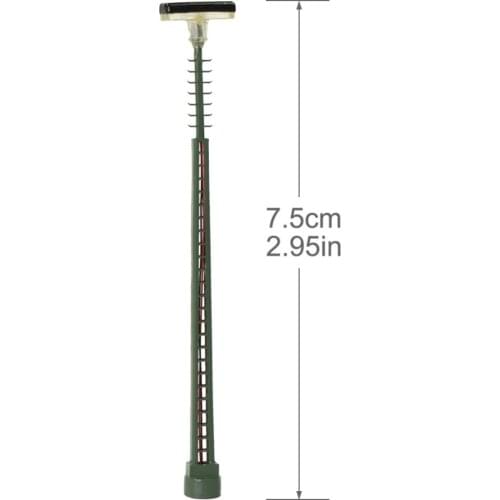 3pcs N Scale Lamp Post 75mm 1:150 Ladder Street Lights Fish-bone Shaped Post Model Railway Train LEDs Miniature LQS63N