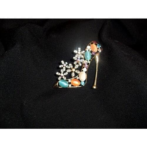 6pcs per lot High Quality Cell Phone case DIY Decoration Alloy Gold High-heeled Shoes Pendant