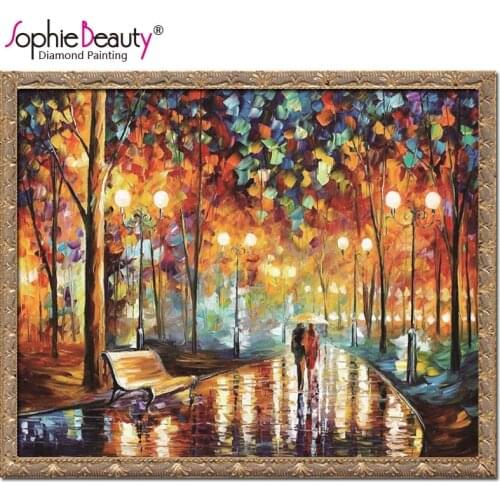 5d Hot Diy Diamond Painting Cross Stitch Resin Embroidery Park Night Color Handcraft Mosaic Kit Home Garden Craft Art