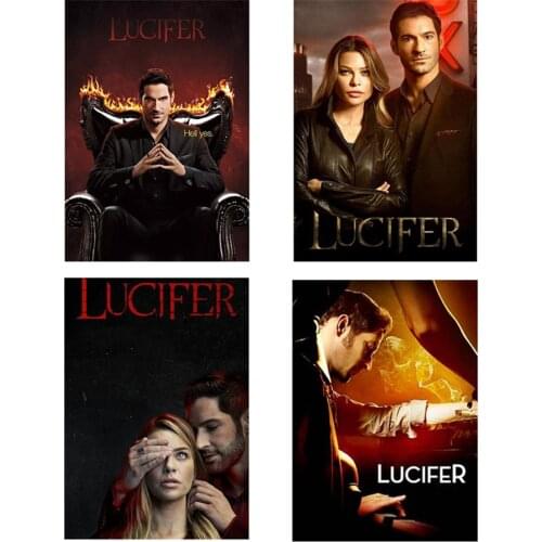 DIY 5D Diamond painting “Lucifer” TV poster 3D Full Square /Round embroidery Cross stitch Diamond mosaic Home Dector Art