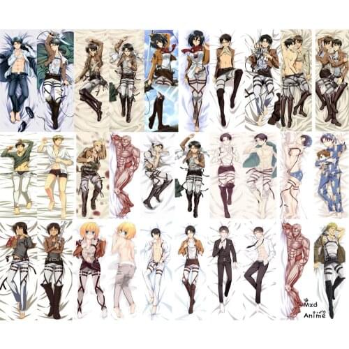 Anime Shingeki no Kyojin Attack on Titan Eren Jaeger Ackerman Levi Ymir Dakimakura pillow cover hugging body pillow case