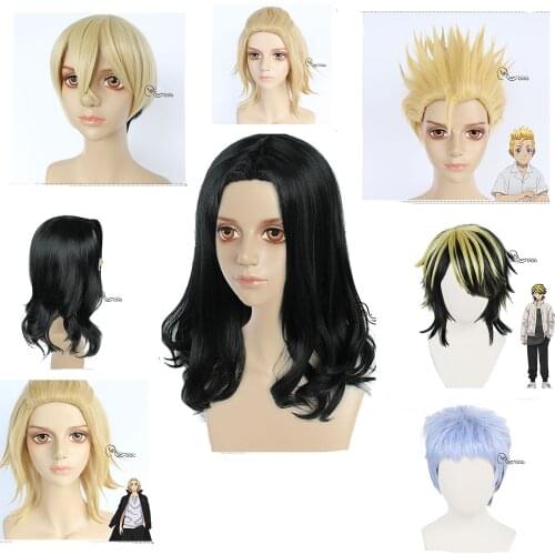 Anime Tokyo Revengers Cosplay Wig Chifuyu Matsuno Manjiro Sano Hanemiya Kazutora Takashi Mitsuya Mitsuya Takashi Cosplay Costume