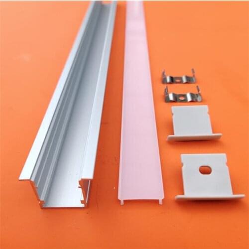 Free shipping Super Slim Recessed Surface Mount Decorative Led Aluminum Extrusion Profiles 2m/pcs 30m/lot
