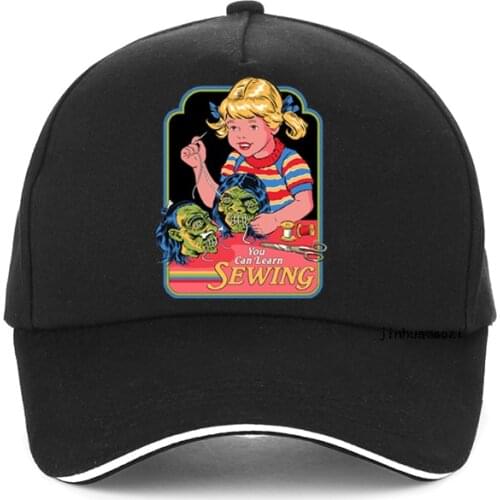 Funny demon Satan You Can Learn Sewing Print Baseball cap Fashion brand Men women adjustable Snapback hat bone