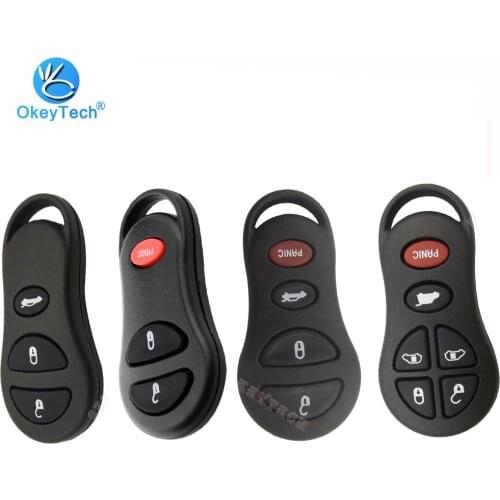 OkeyTech 3/4/6 Buttons Remote Keyless Key Fob Shell Case for Jeep Liberty for Dodge Stratus Viper For Chrysler Sebring Concorde