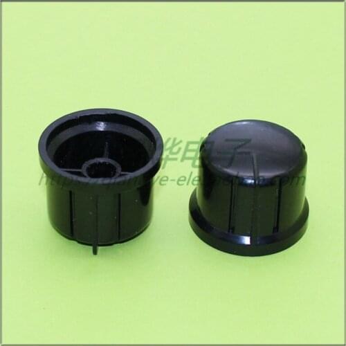 10 pieces 25*19MM black plastic knob potentiometer knob sun pattern hat side knob cap flower shaft inner hole 6MM