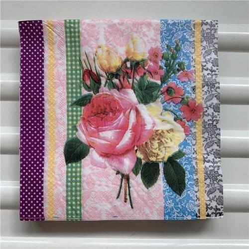 Decoupage table paper napkins elegant tissue vintage towel flower rose butterfly birthday wedding party home beautiful decor 20