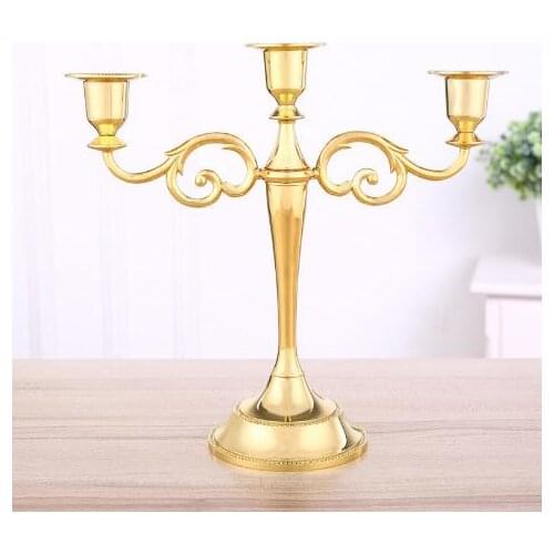 European-style candlestick three-head candlestick table in hotel living room and western dining room