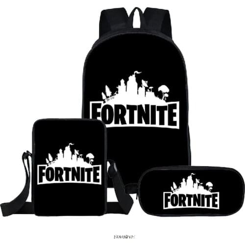 Fortnite Game School Bag for Teenager Boy Girl Kids Personized Schoolbag 3Pcs/Set Children Hot Game Theme Backpack for Kids Gift
