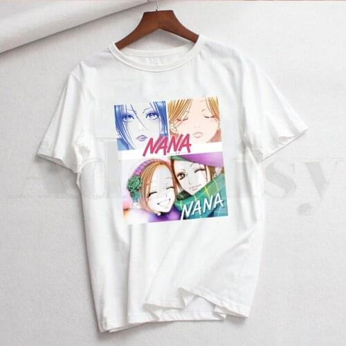 Womens T-shirt Hot JapanAnime Nana Osak Kawaii Ren Honjo Manga Short Sleeve Female Tops Tees Harajuku Vogue VintageT Shirts