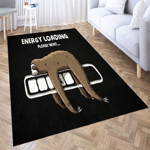 Energy loading Carpet for Living Room 3D Anime Cartoon Rug Gamer Teen Room Bedside Lounge Rug Kids Children Floor Mats
