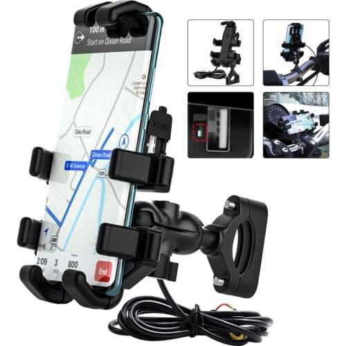 Motorcycle Phone Mount Bike Phone Mount 360 Rotation Installation Adjustable Bicycle Handlebar Bracket Bike Phone Holder Stand