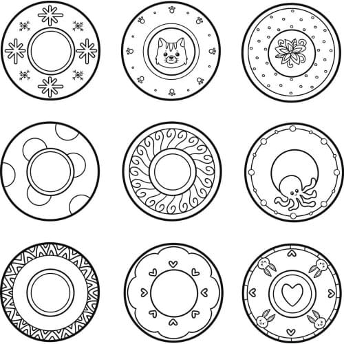 ZhuoAng circular Animal FLOWER Clear Stamps For DIY Scrapbooking/Card Making Decorative Silicon Stamp Crafts